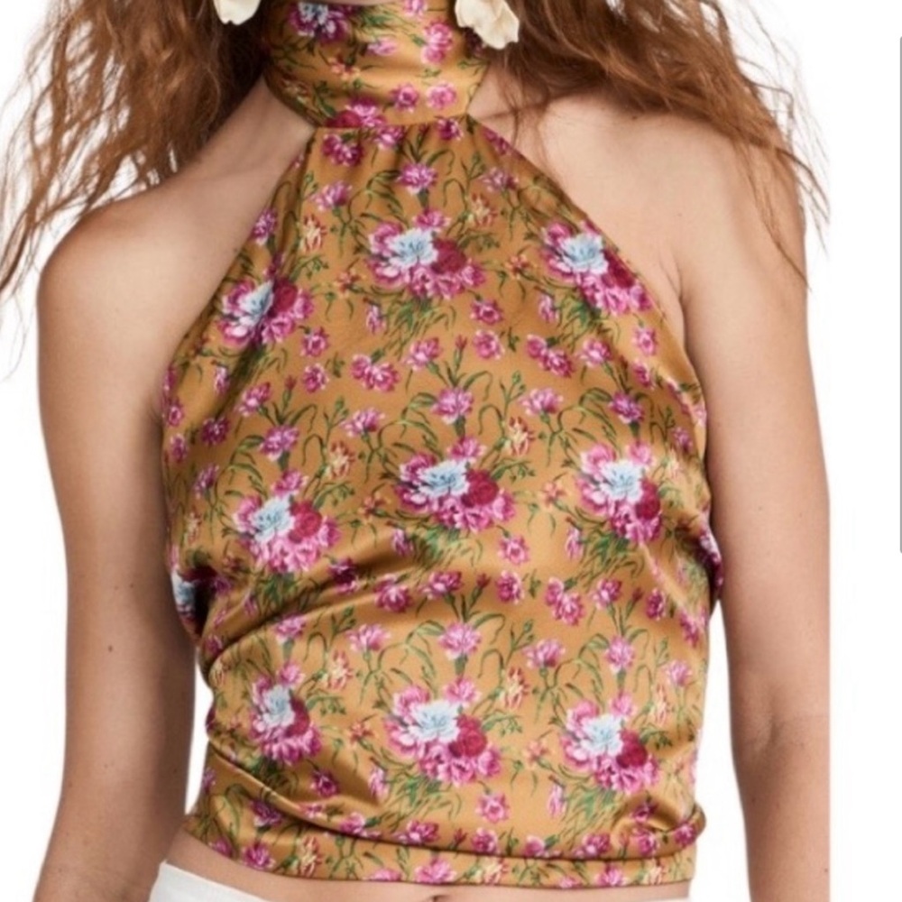 Love Shack Fancy Boca Handkerchief Top Size Small